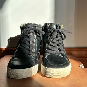 Aldo black platform sneakers